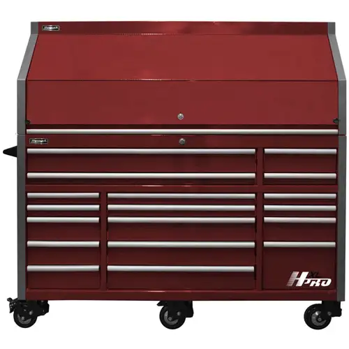 HXL 72 Inch Roller Cabinet With Ss Top, Red