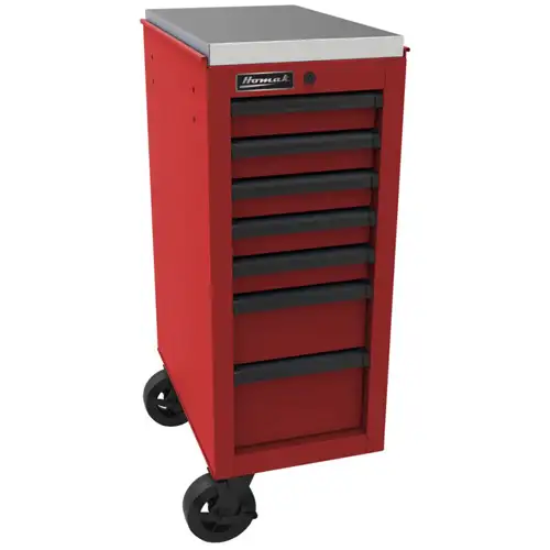 14 1/2 Inch Rs Pro 7-Drawer Side Cabinet, Red