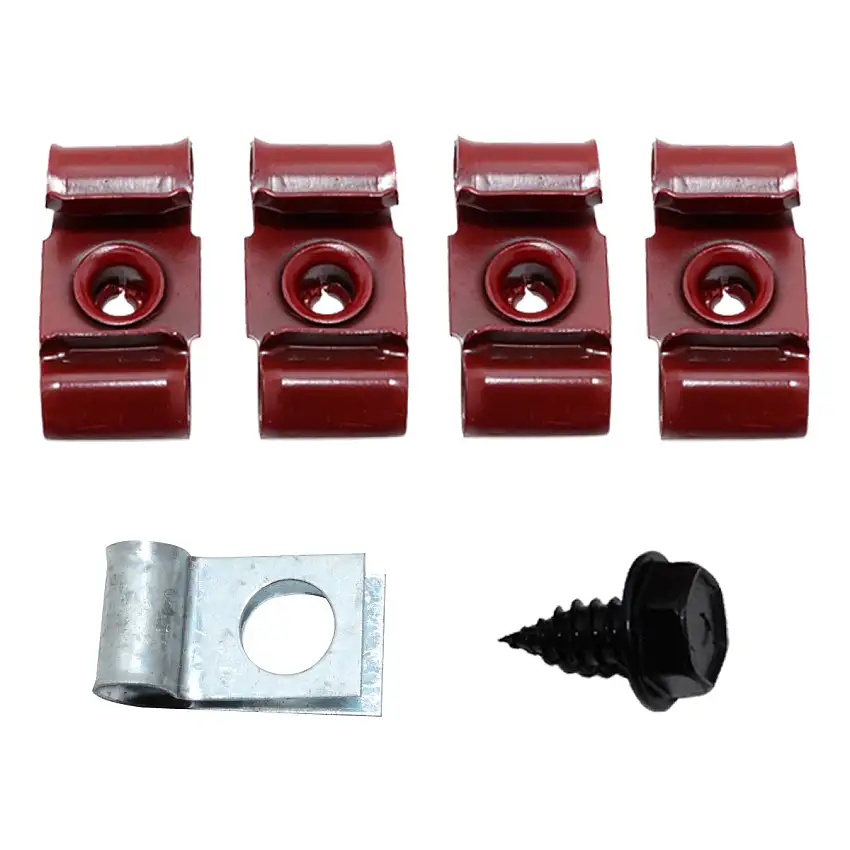 1964-67 GM Oldsmobile Cutlass 442 A-Body Fuel Line Clip Kit 5/16" - No Fuel Return Line 6pc