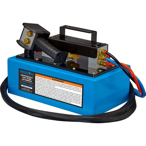 232 In3 (1 Gallon) 10,000 PSI Air Actuated Hyd Treadle Pump W/ Remote