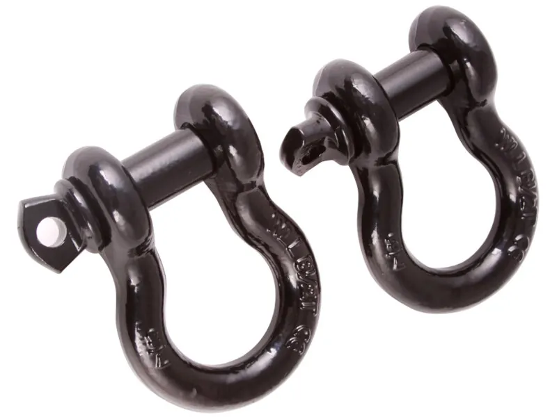 Rugged Ridge Black 3/4 inch D-Ring Shackles Pair | 11235.04