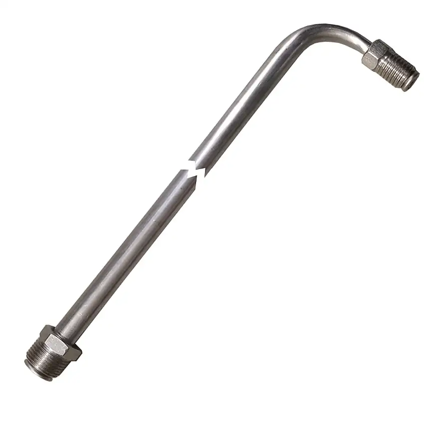 5/16" Tubing 24 Inches Long With 90 Deg Bend One End 1/2-20 Fittings Each End Stainless