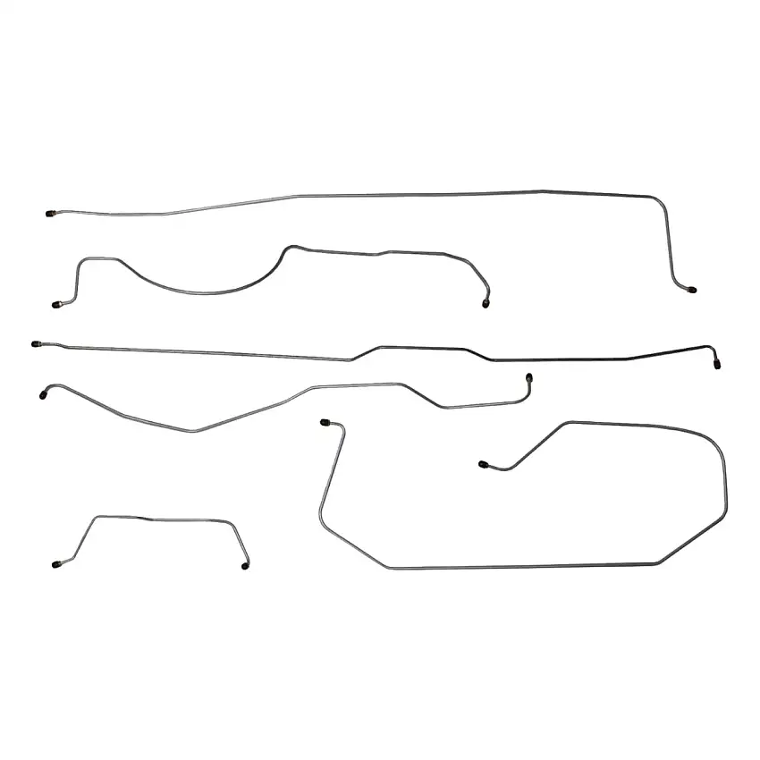 1955 Series II-1956 Chevrolet GMC Truck 2wd Or 4wd Std. Cab Short Bed Manual Drum Brake Line Kit 6pc, Stainless
