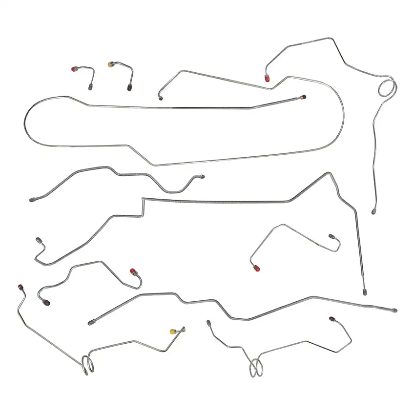 1994-Early 1996 Chevrolet GMC S10 Sonoma 4WD Ext. Cab Shortbed (Top of ABS) Power Disc Brake Line Kit 11pc, Stainless