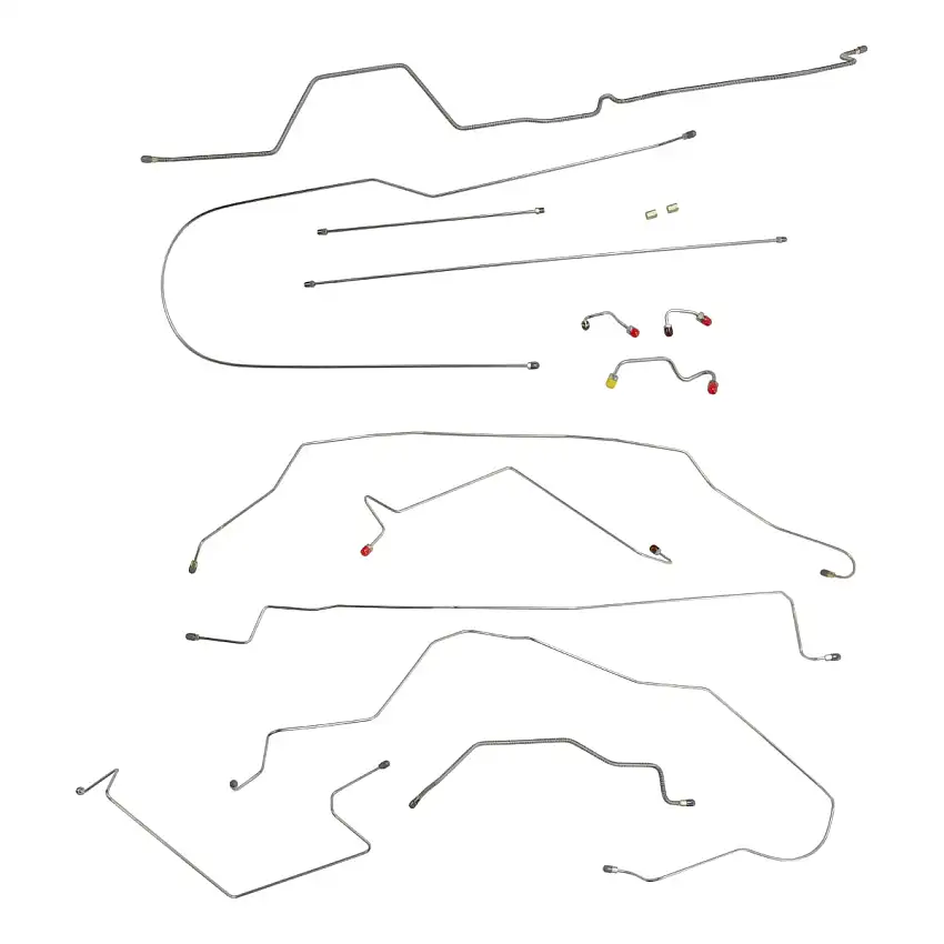 1994-97 Dodge Ram 1500 4WD Std. Cab Shortbed Rear ABS Complete Brake Line Kit, Stainless