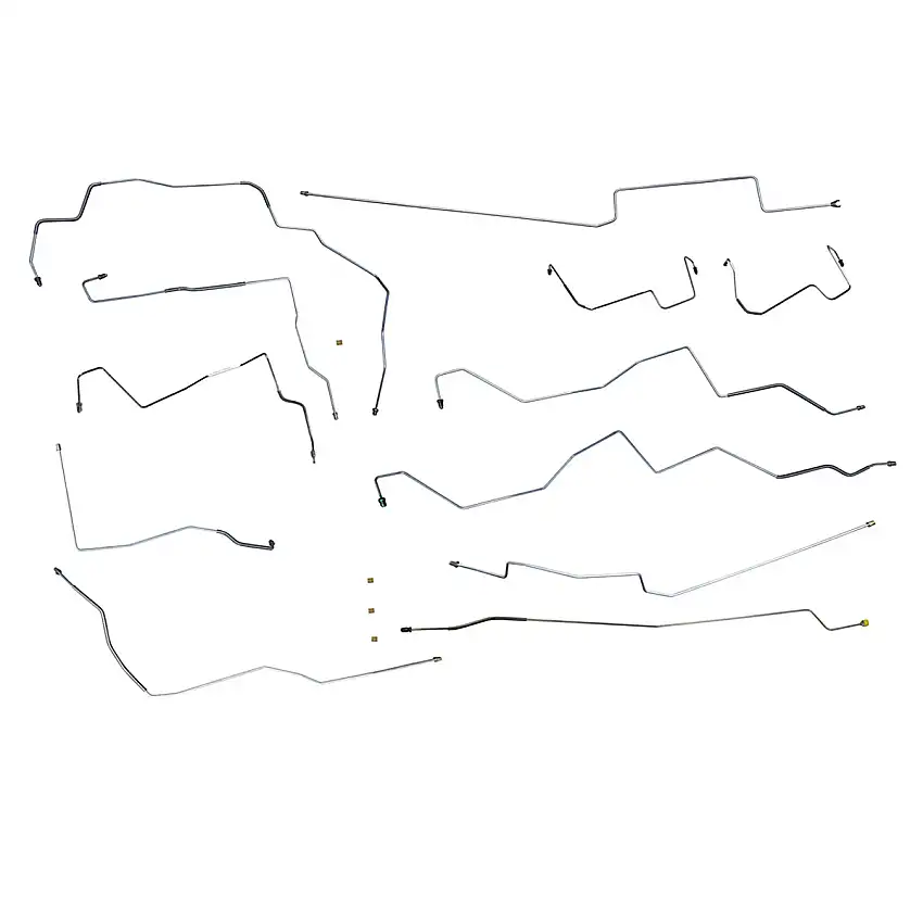 2002-06 Ford Lincoln Expedition Navigator 4WD Four-Wheel Disc Four-Wheel ABS Complete Brake Line Kit 14pc, Stainless