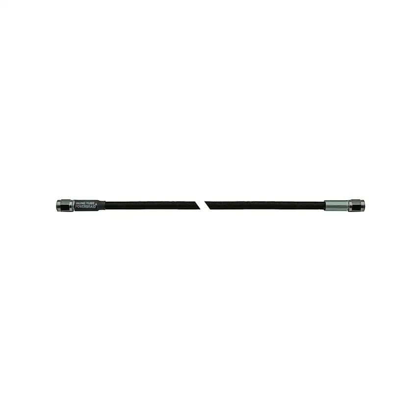10" Stainless Braided Flex Hose -3AN Female To -3AN Female Black Covering 1pc