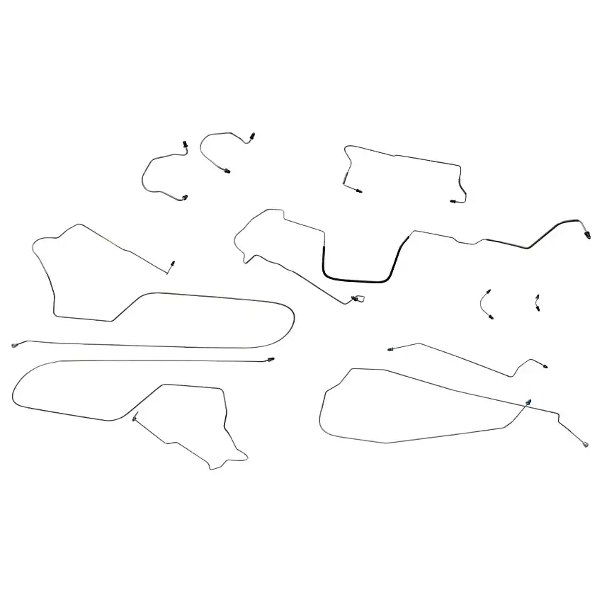 1997-03 Pontiac Grand Prix Four-Wheel Disc w/ABS Complete Brake Line Kit (w/o Flex) 10pc, Stainless