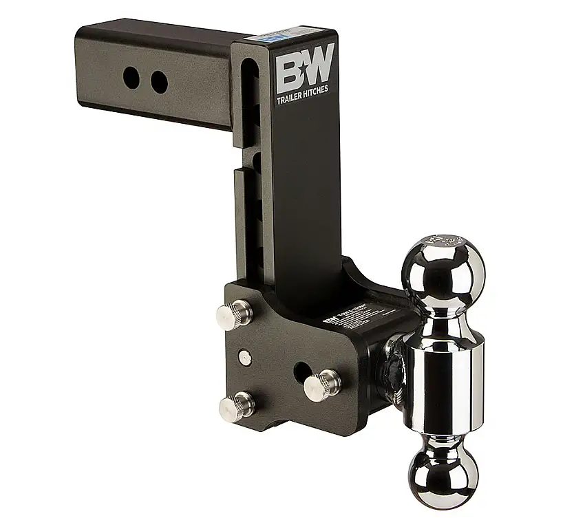 B&W 14.5K 7" Drop 7.5" Rise (2-5/16", 2" Balls) Adjustable Ball Mount Hitch For 2-1/2" Recievers TS20040B