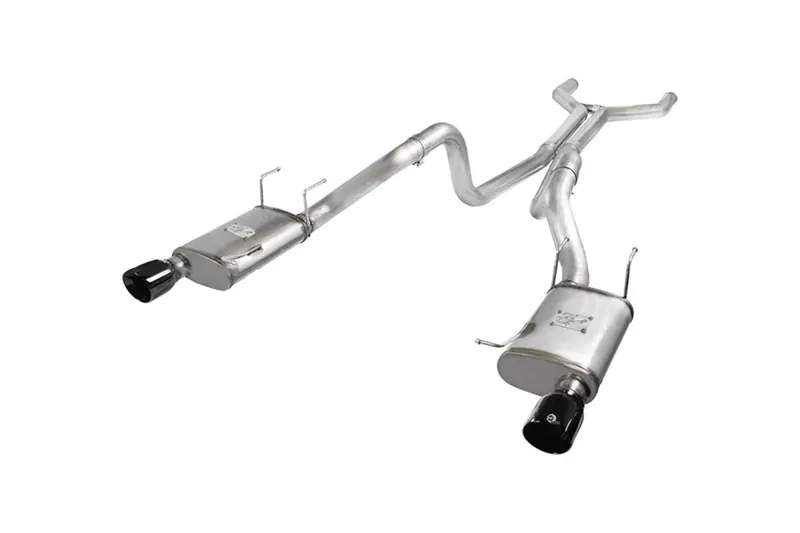 2011-2014 Ford Mustang GT aFe 3 inch Cat-Back Exhaust Kit (Black Tips) | 49-43049-B