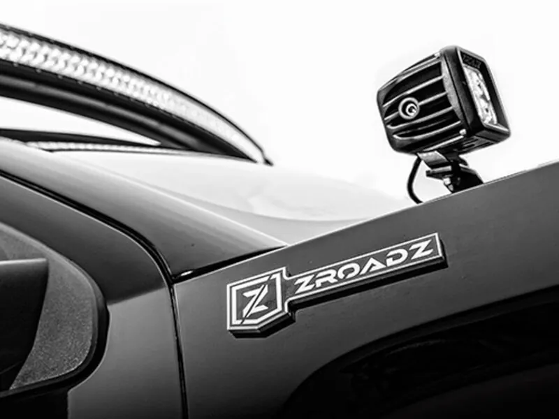 2008-2010 Ford F250 & F350 ZROADZ Hood Hinges LED Light Pod Mounts with Dual 3 inch LED Light Pods ZR-| Z365631-KIT2