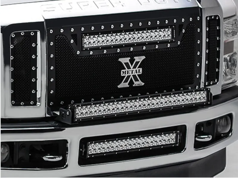 2008-2010 Ford F250 & F350 ZROADS Inside Lower Bumper Grille LED Light Mounting Kit with 20 inch LED Light Bar | Z325632-KIT