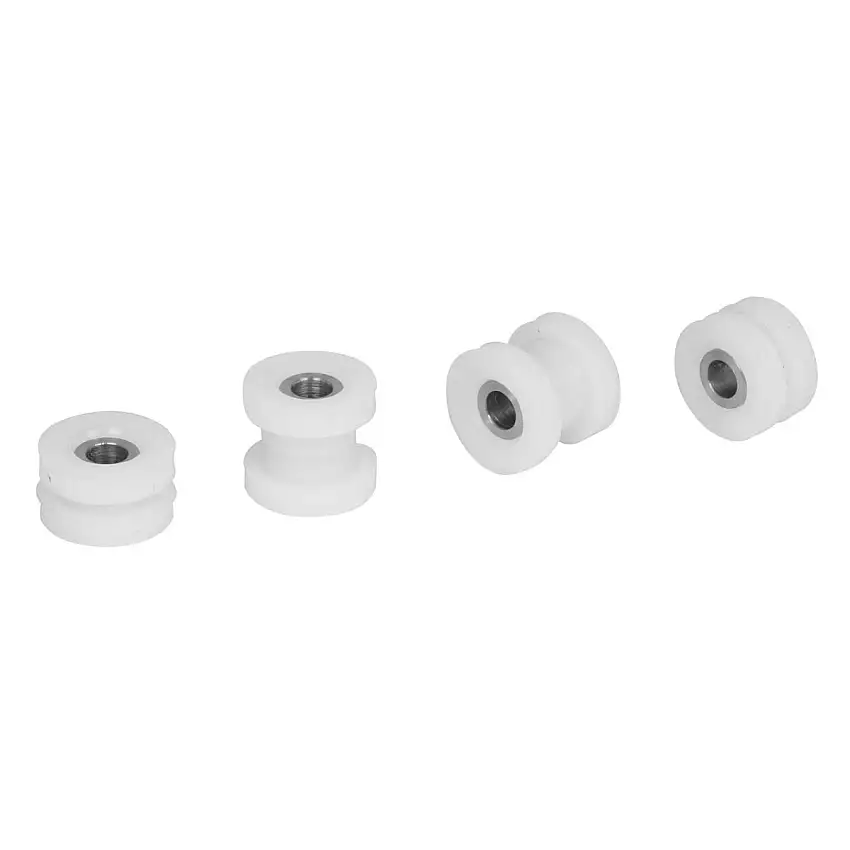 BUSHING SET, rear mount, upper, nylon with stainless sleeves