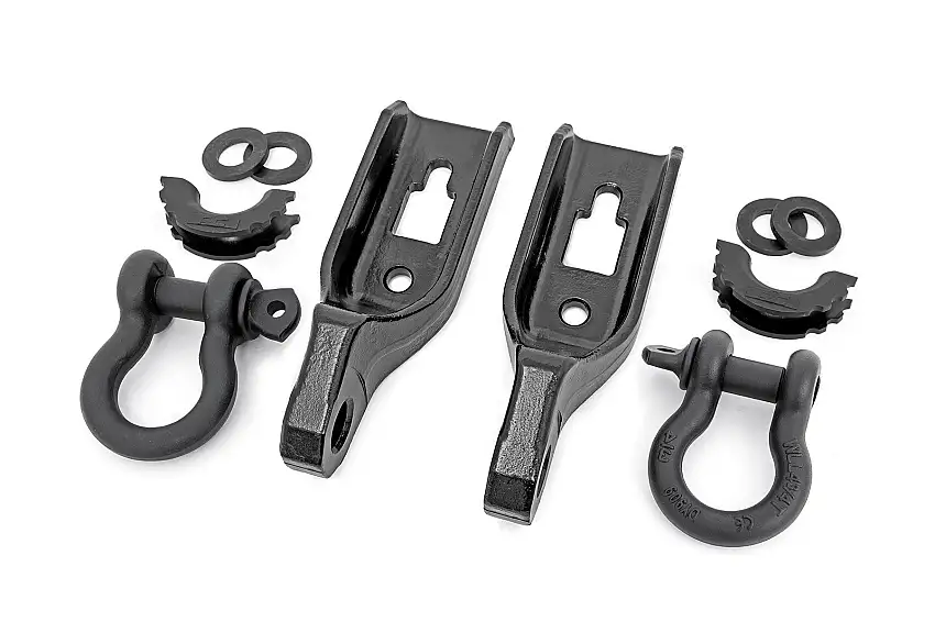 Rough Country Tow Hook Brackets D-Ring Combo For 2009-2020 Ford F-150 2WD/4WD RS158