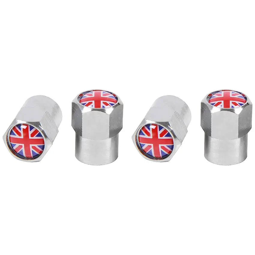 Union Jack Valve Stem Cap Set