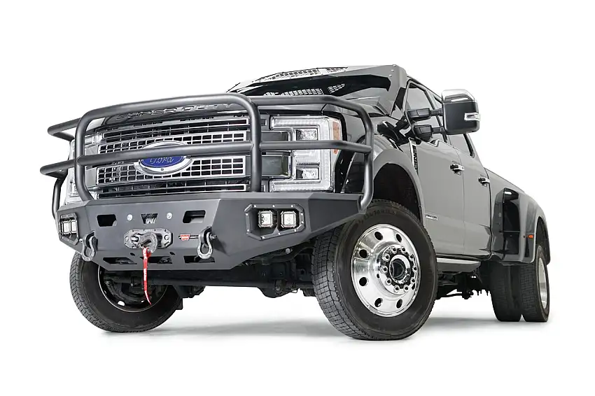 Warn 107182 Ascent HD Winch Bumper Ford F450/F550 Black Steel