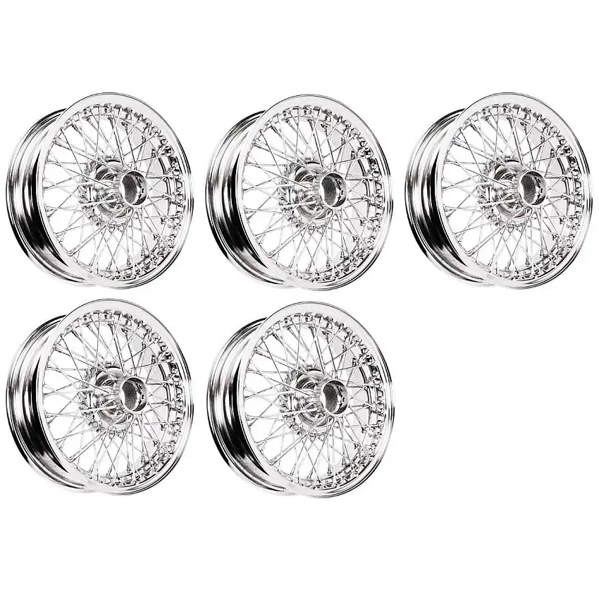 Chrome Wire Wheel Conversion Kit, Octagonal Knock-Offs