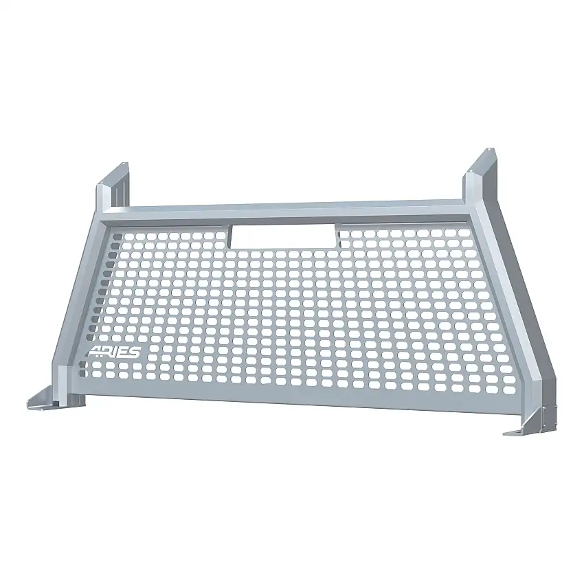 ARIES AdvantEDGE Chrome Aluminum Headache Rack, Select Ford F-250, F-350 Super Duty Truck Cab Protector / Headache Rack