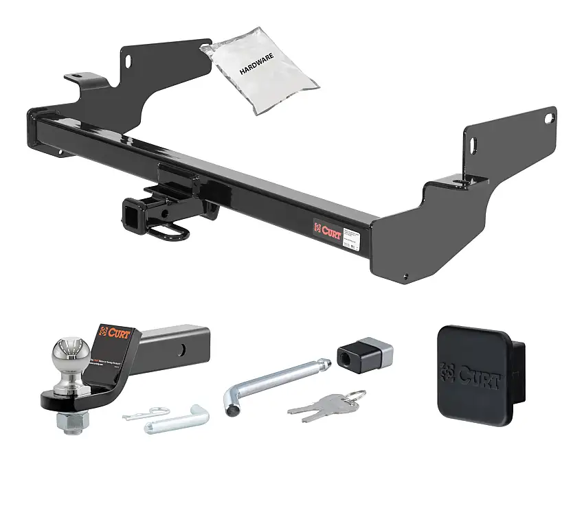 00 - 05 Cadillac Deville -- 1.25in. CURT Trailer Hitch + Ball Mount + Cover + Lock Kit by CURT HWA224