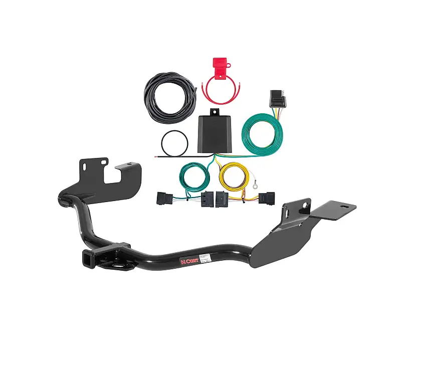 08 - 11 Mazda Tribute Without factory 1-1/4" receiver hitch Curt 1-1/4", Class 2 Trailer Tow Hitch + 4-flat Wiring Kit 12060