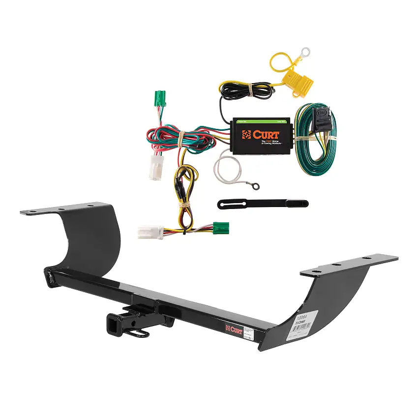 11 - 14 Dodge Charger Curt 1-1/4", Class 2 Trailer Tow Hitch + 4-flat Wiring Kit 12064