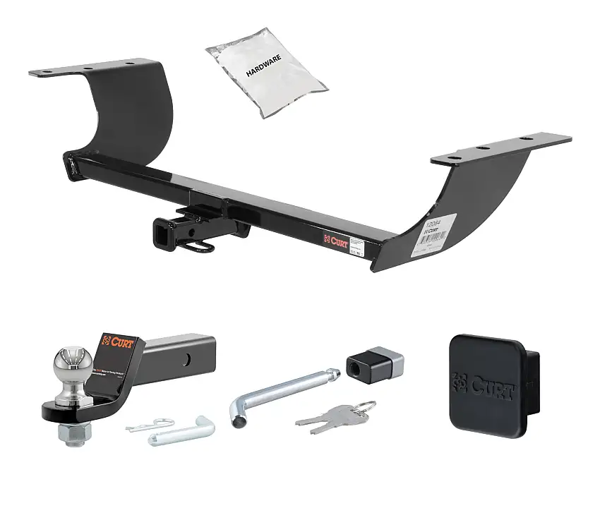 11 - 23 Dodge Challenger -- 1.25in. CURT Trailer Hitch + Ball Mount + Cover + Lock Kit by CURT HWA673