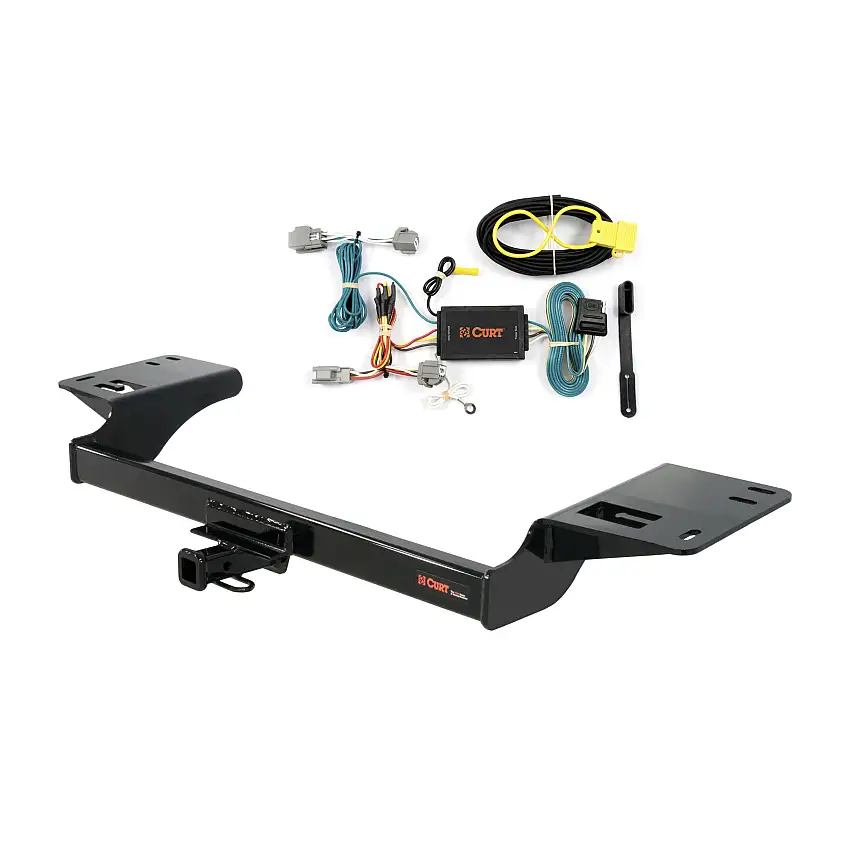 09 - 10 Lincoln MKS Curt 1-1/4", Class 2 Trailer Tow Hitch + 4-flat Wiring Kit 12088