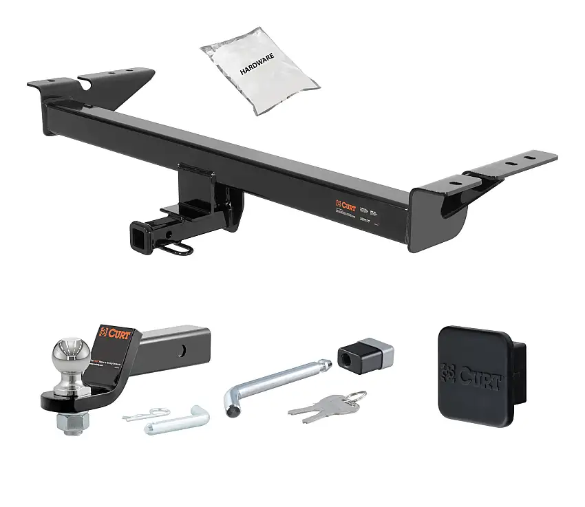 07 - 12 Mazda CX-7 -- 1.25in. CURT Trailer Hitch + Ball Mount + Cover + Lock Kit by CURT HWA1801