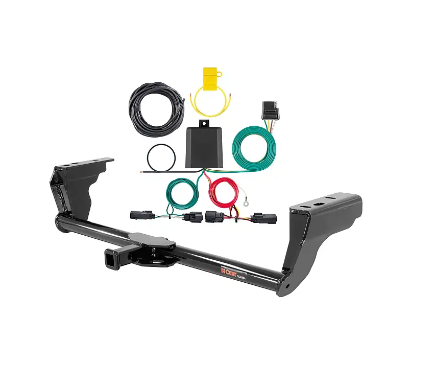 19 - 24 Ford Edge SE & SEL only Curt 1-1/4", Class 2 Trailer Tow Hitch + 4-flat Wiring Kit 12140
