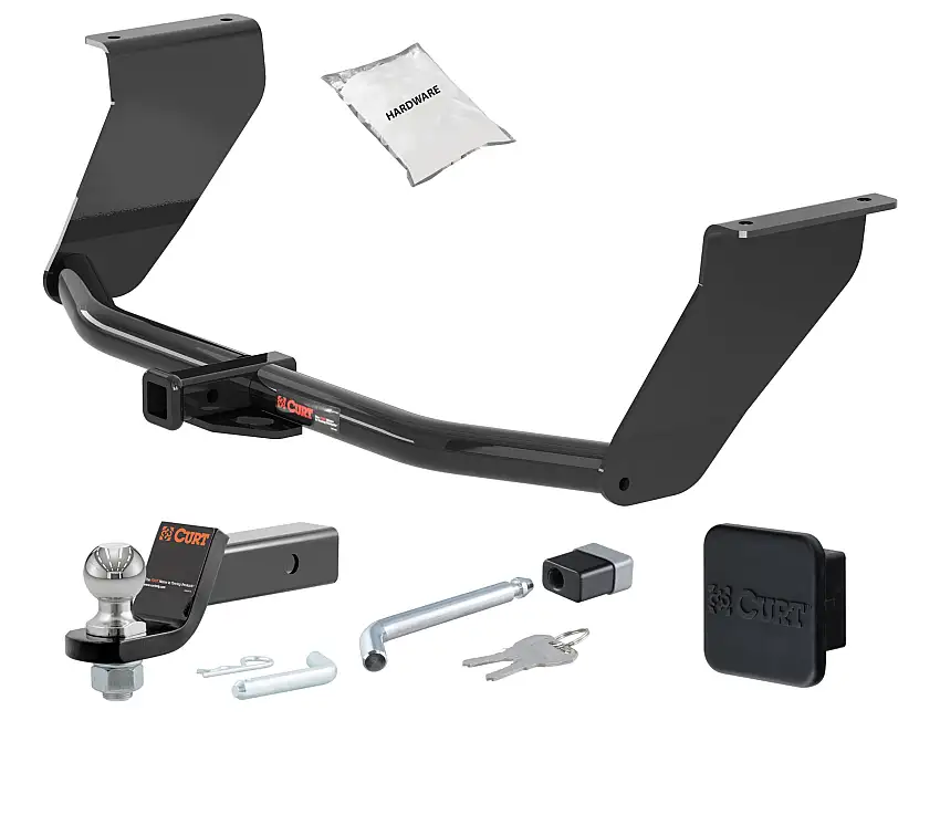 12 - 12 Hyundai Genesis 5.0 1.25in. CURT Trailer Hitch + Ball Mount + Cover + Lock Kit by CURT HWA1420