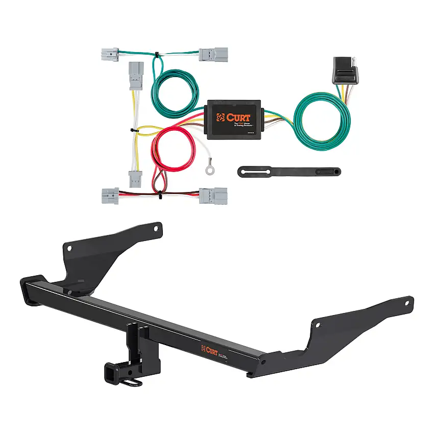 13 - 15 Mazda CX-5 Curt 1-1/4", Class 2 Trailer Tow Hitch + 4-flat Wiring Kit 12170