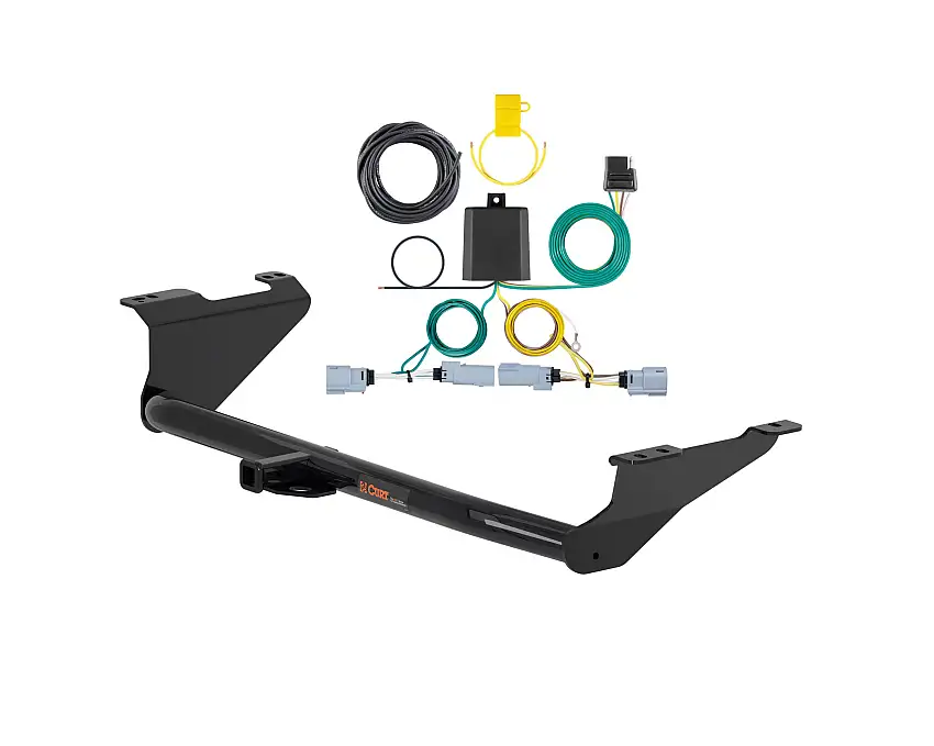 17 - 20 Chrysler Pacifica w/ LED Tailights Curt 1-1/4", Class 2 Trailer Tow Hitch + 4-flat Wiring Kit 12180