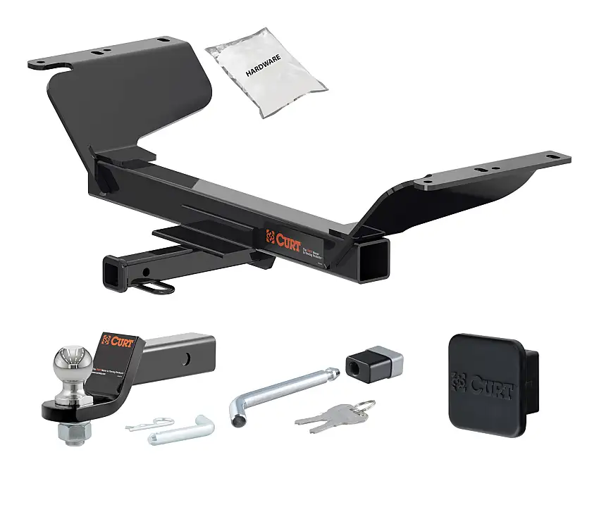 18 - 24 GMC Terrain Excluding diesel 1.25in. CURT Trailer Hitch + Ball Mount + Cover + Lock Kit by CURT HWA1302