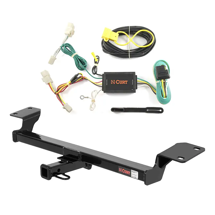09 - 13 Toyota Matrix Curt 1-1/4", Class 2 Trailer Tow Hitch + 4-flat Wiring Kit 12228