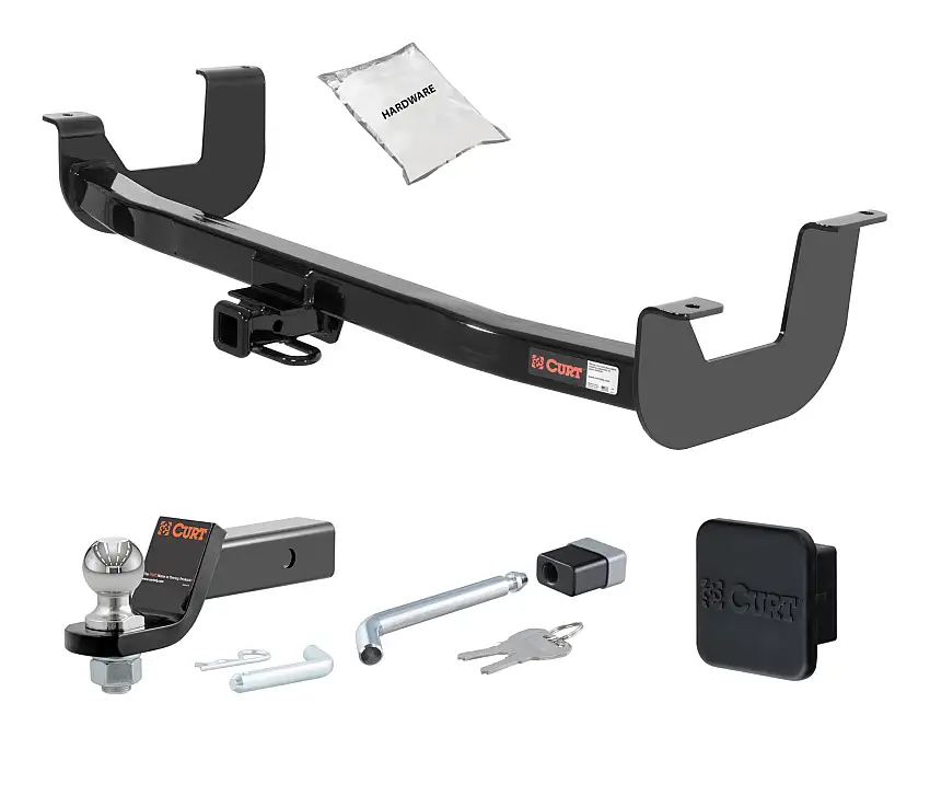 00 - 06 Lincoln LS -- 1.25in. CURT Trailer Hitch + Ball Mount + Cover + Lock Kit by CURT HWA1728