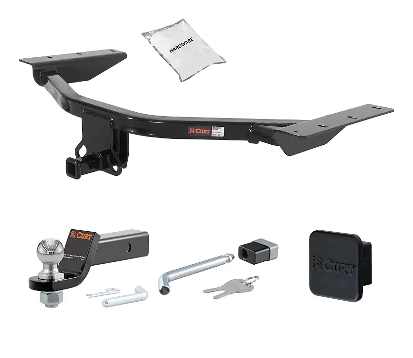 04 - 06 Chrysler Pacifica Excluding hybrid 1.25in. CURT Trailer Hitch + Ball Mount + Cover + Lock Kit by CURT HWA644