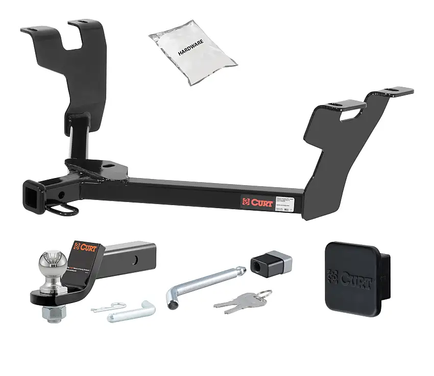 05 - 09 Subaru Legacy Sedan 1.25in. CURT Trailer Hitch + Ball Mount + Cover + Lock Kit by CURT HWA2300