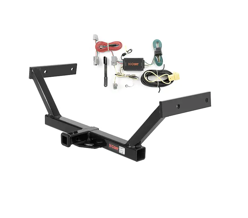07 - 14 Volvo S80 Curt 1-1/4", Class 1 Trailer Tow Hitch + 4-flat Wiring Kit 12287