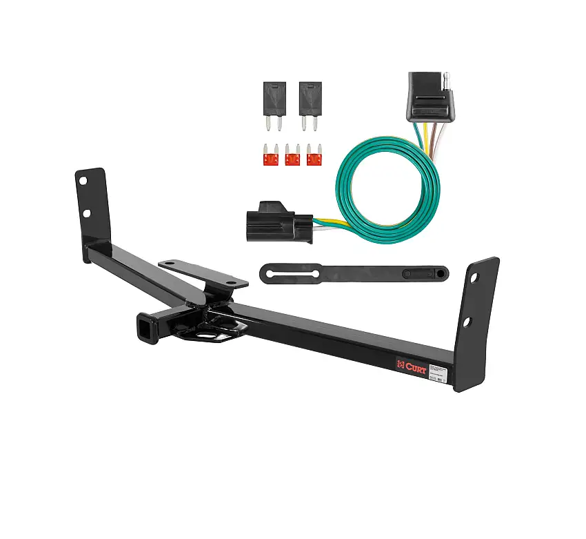 07 - 09 Chevrolet Equinox Curt 1-1/4", Class 2 Trailer Tow Hitch + 4-flat Wiring Kit 12291