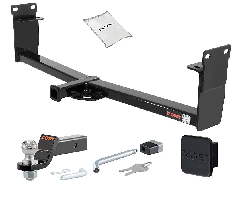 03 - 06 Mitsubishi Outlander -- 1.25in. CURT Trailer Hitch + Ball Mount + Cover + Lock Kit by CURT HWA1990
