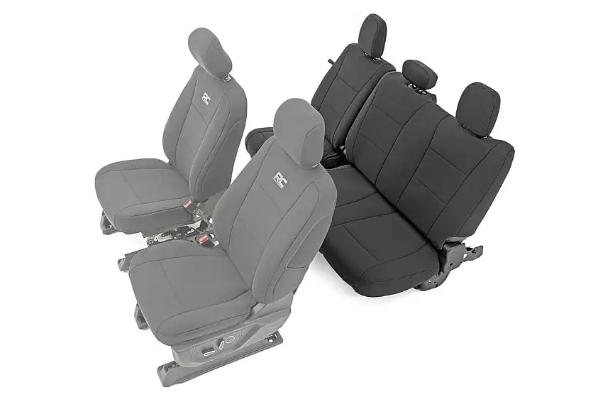 Rough Country Seat Covers Rear Bench Seat For 2015-2025 Ford F-150/Lightning/F-250/F-350 91017
