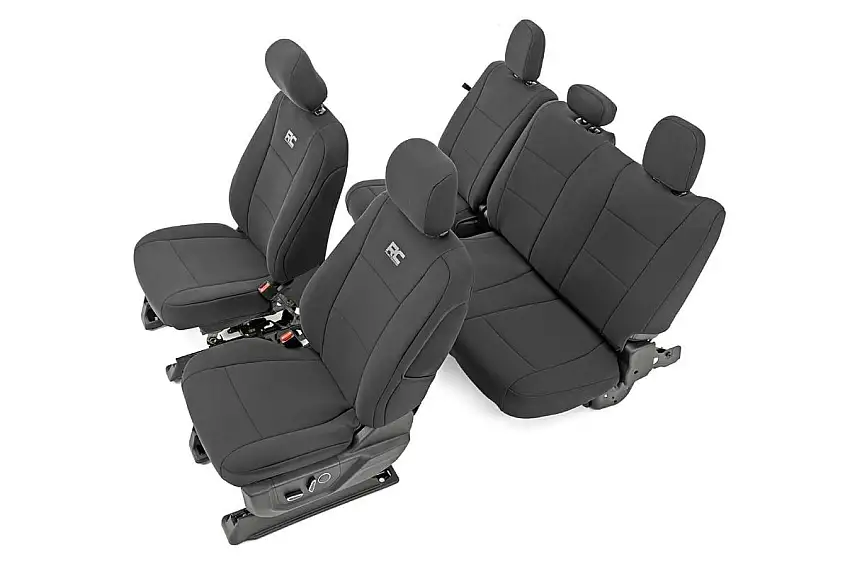 Rough Country Seat Covers FR Bucket and RR Bench For 15-25 Ford F-150/Lightning/F-250/F-350 91018