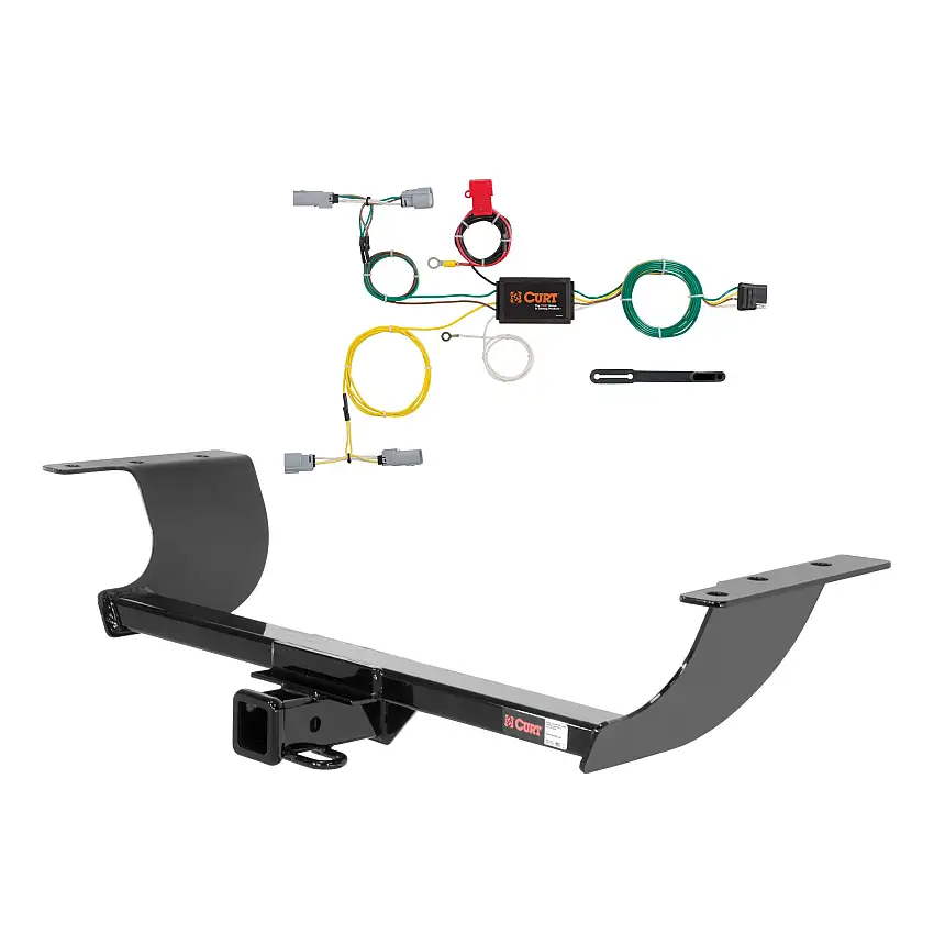 15 - 16 Dodge Challenger Curt 2", Class 3 Trailer Tow Hitch + 4-flat Wiring Kit 13093