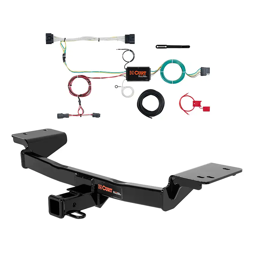 11 - 16 Kia Sportage Curt 2", Class 3 Trailer Tow Hitch + 4-flat Wiring Kit 13120