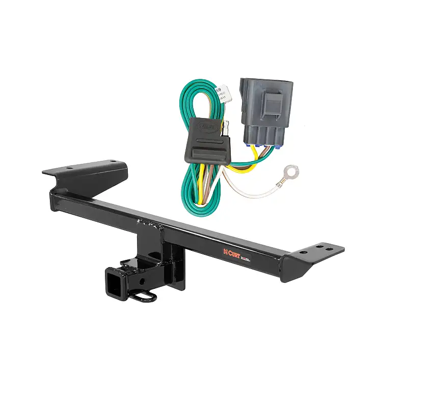 12 - 14 Land Rover Range Rover Evoque Excluding convertible Curt 2", Class 3 Trailer Tow Hitch + 4-flat Wiring Kit 13128