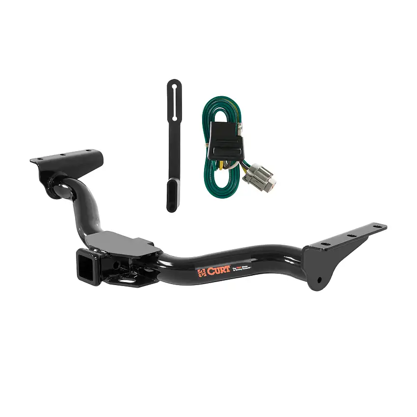 00 - 04 Nissan Xterra Curt 2", Class 3 Trailer Tow Hitch + 4-flat Wiring Kit 13183