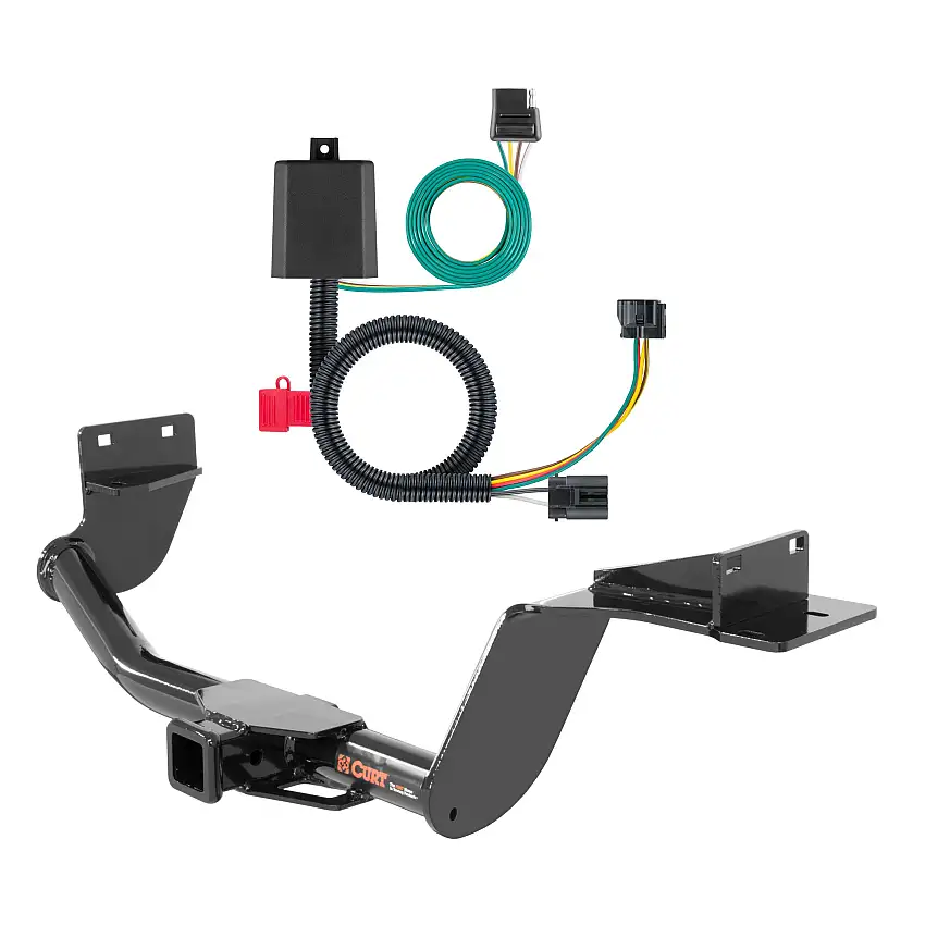 19 - 20 Kia Sorento Curt 2", Class 3 Trailer Tow Hitch + 4-flat Wiring Kit 13195