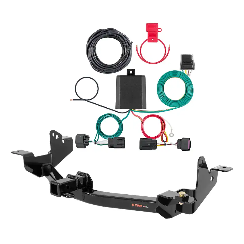 14 - 23 Ram ProMaster 1500 Curt 2", Class 3 Trailer Tow Hitch + 4-flat Wiring Kit 13207
