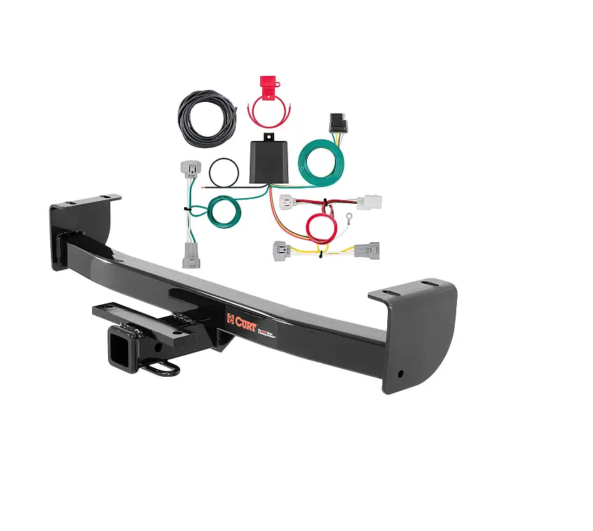 16 - 23 Toyota Tacoma Excluding factory receiver Curt 2", Class 3 Trailer Tow Hitch + 4-flat Wiring Kit 13264