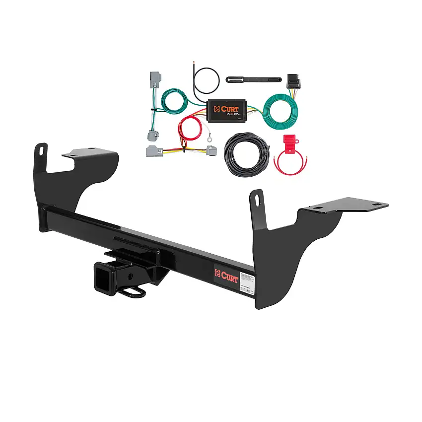10 - 17 Volvo XC60 Curt 2", Class 3 Trailer Tow Hitch + 4-flat Wiring Kit 13268